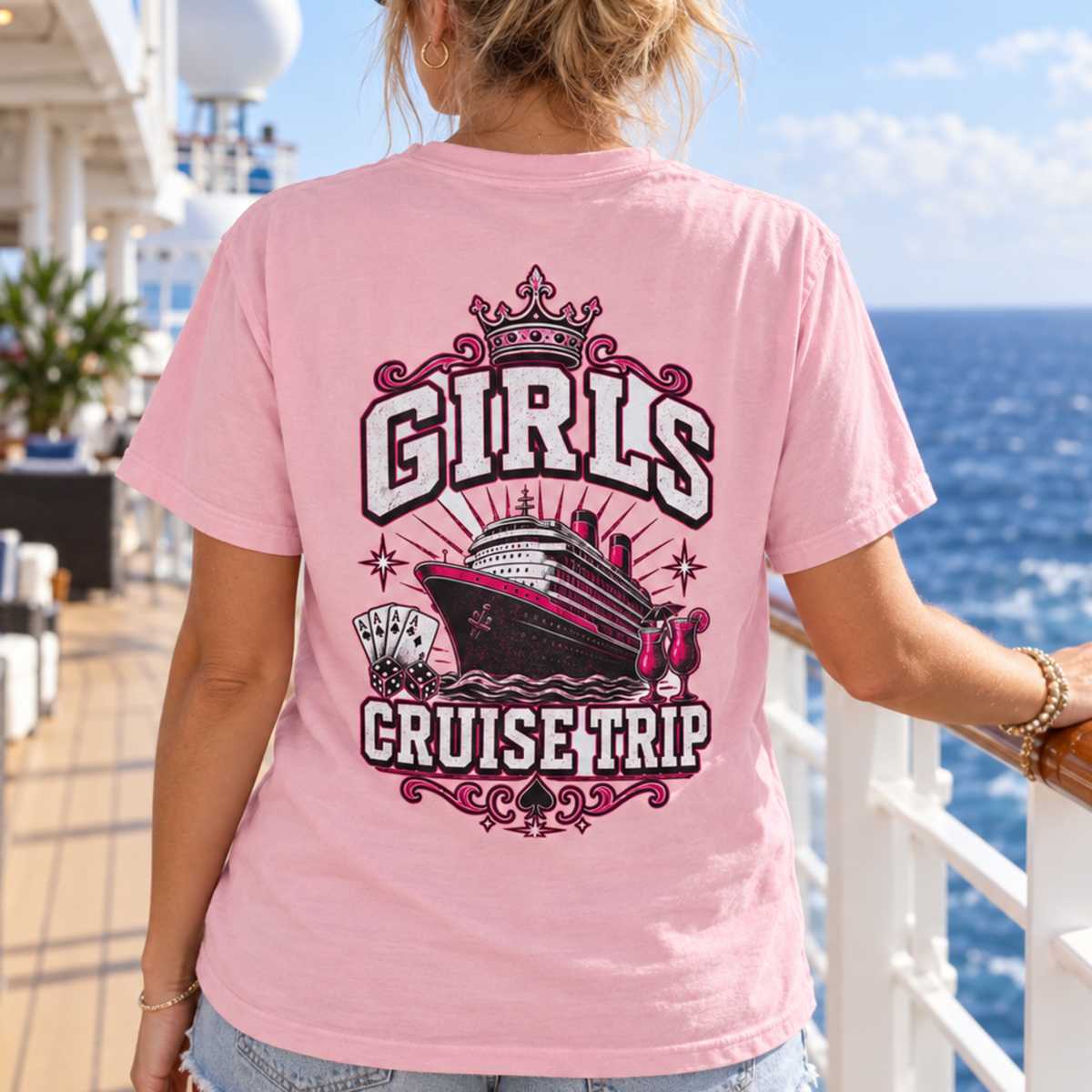 Girls Cruise Trip back artwork detail.