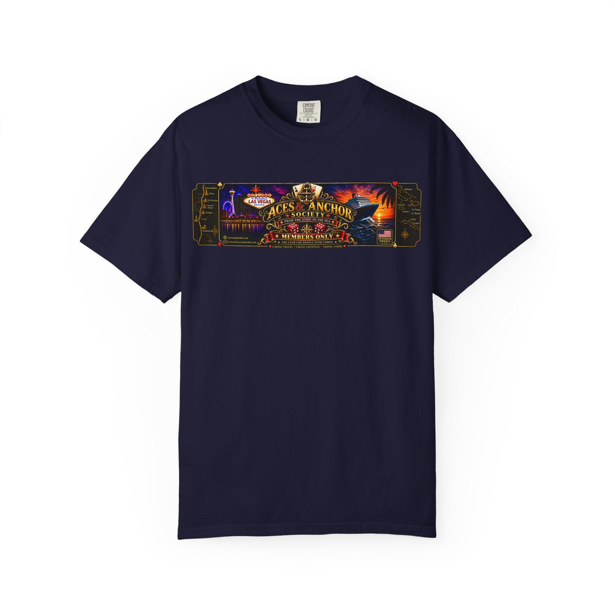 Aces & Anchor Society Logo Unisex Garment-Dyed T-shirt