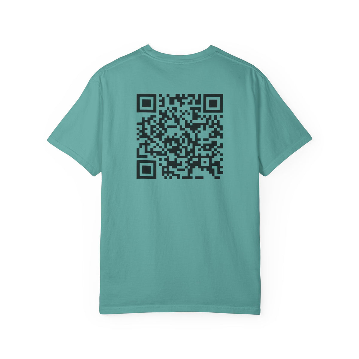 Aces & Anchor Black QR Code Unisex Garment-Dyed T-Shirt