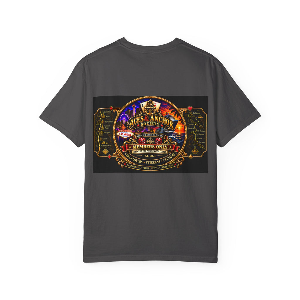 Aces & Anchor Society Logo Unisex Garment-Dyed T-shirt