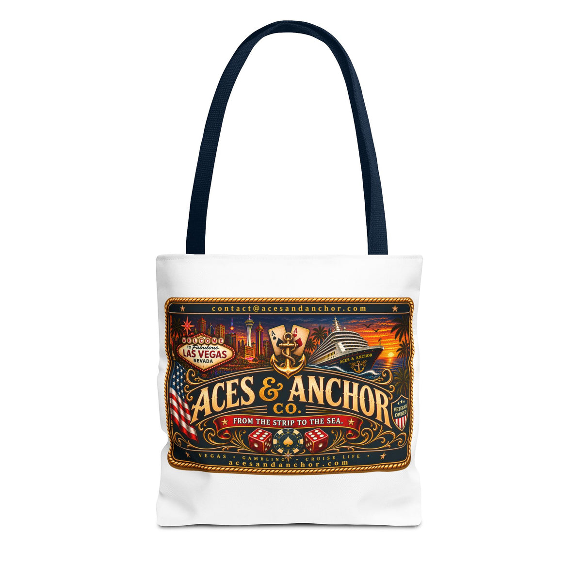 Aces & Anchor Co. Vintage Vegas Tote Bag