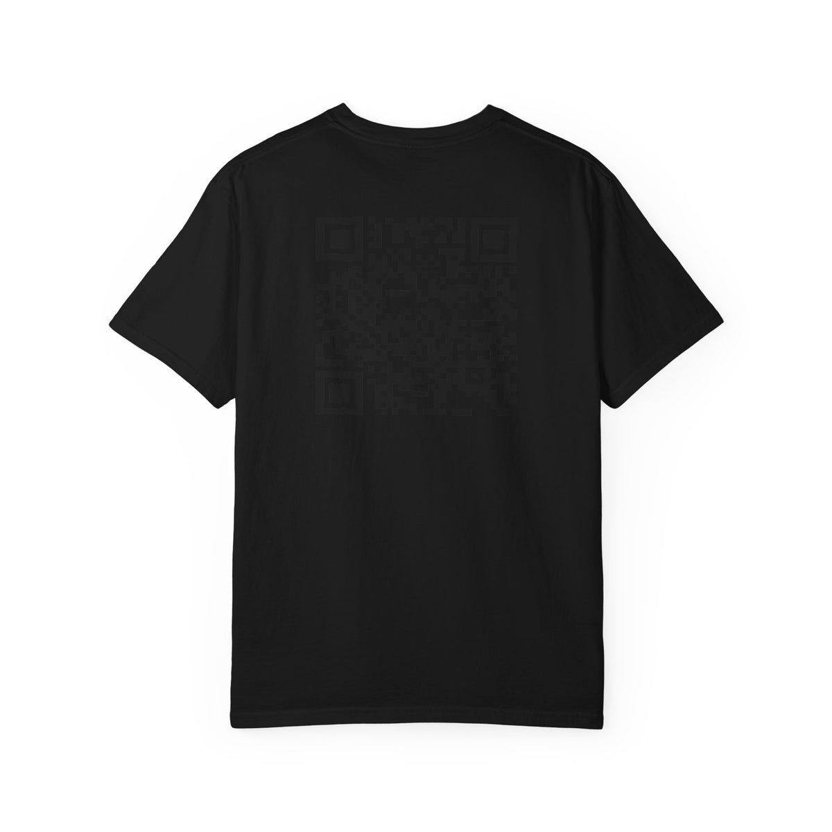 Aces & Anchor Black QR Code Unisex Garment-Dyed T-Shirt