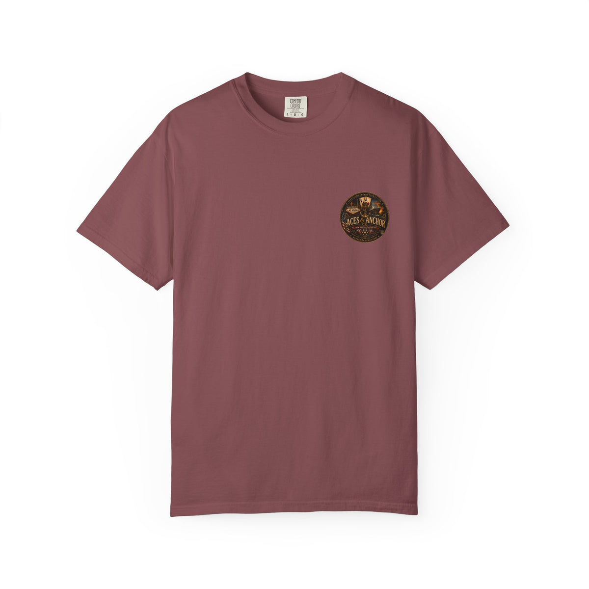 Aces & Anchor Black QR Code Unisex Garment-Dyed T-Shirt