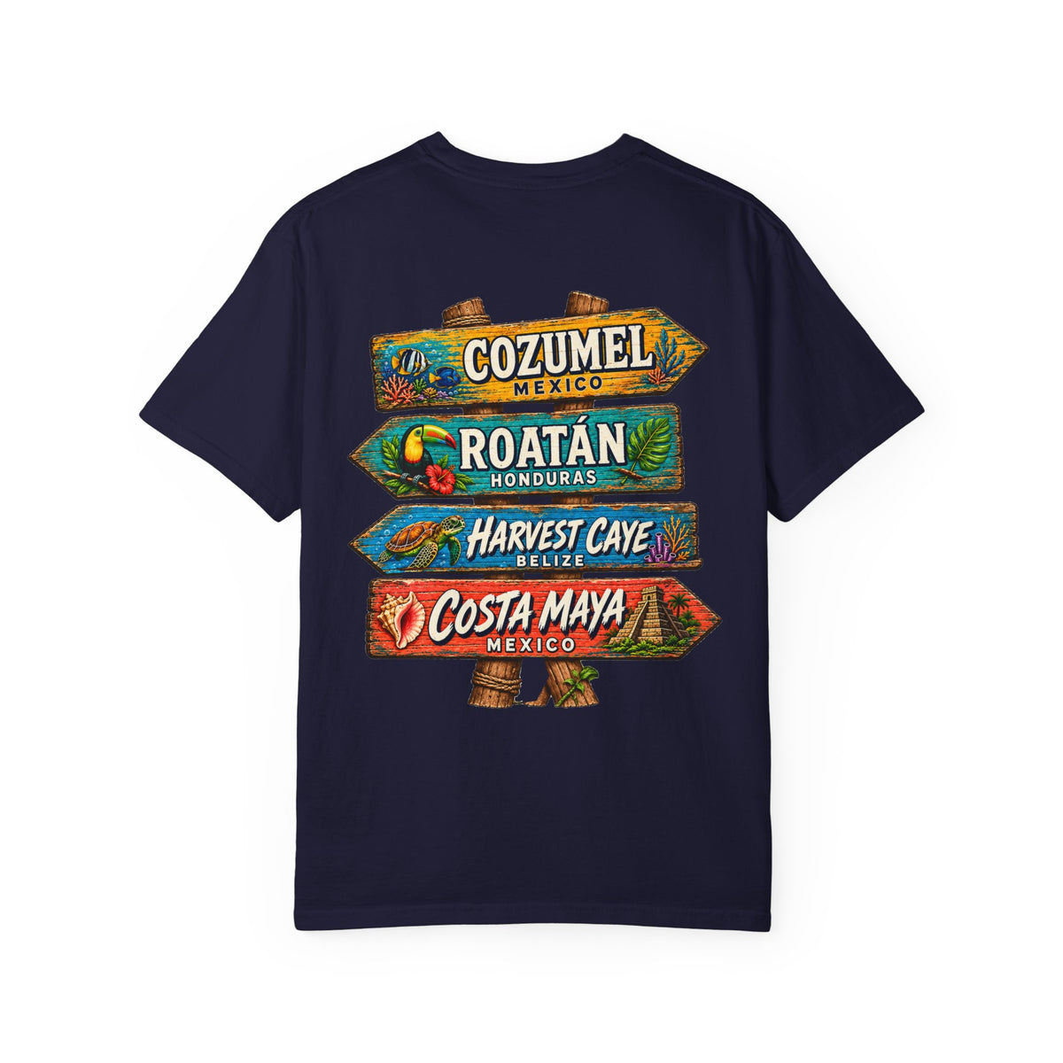 Western Caribbean List Unisex Garment-Dyed T-Shirt