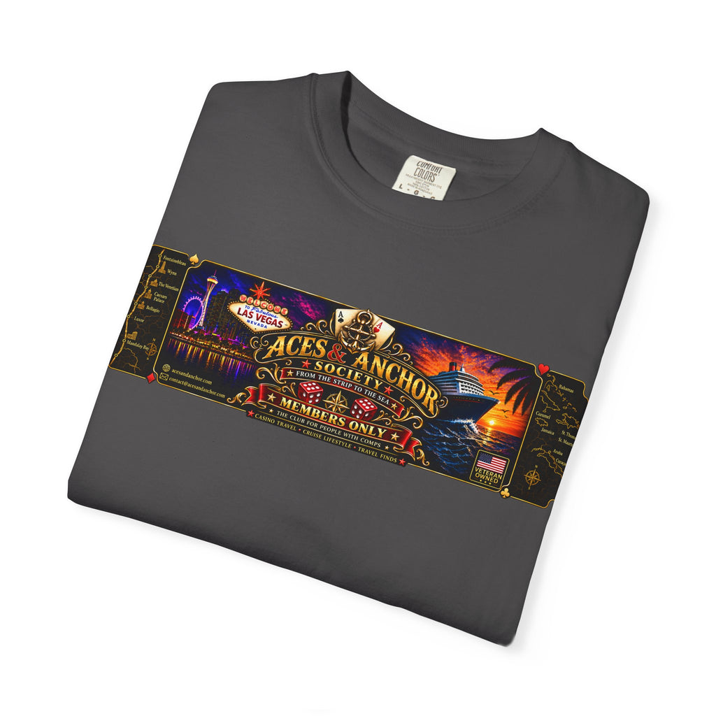 Aces & Anchor Society Logo Unisex Garment-Dyed T-shirt