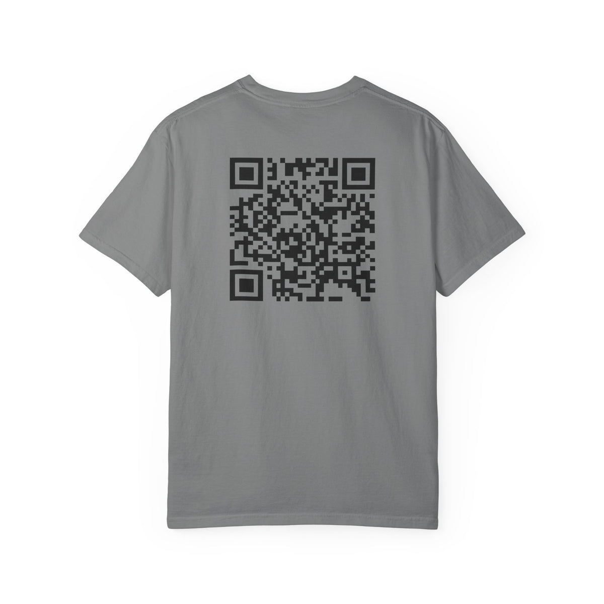 Aces & Anchor Black QR Code Unisex Garment-Dyed T-Shirt