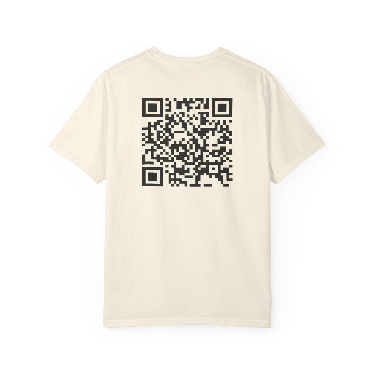 Aces & Anchor Black QR Code Unisex Garment-Dyed T-Shirt