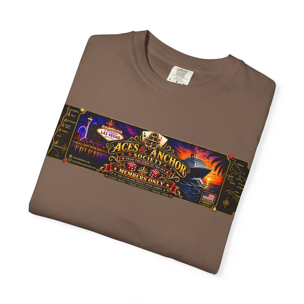 Aces & Anchor Society Logo Unisex Garment-Dyed T-shirt