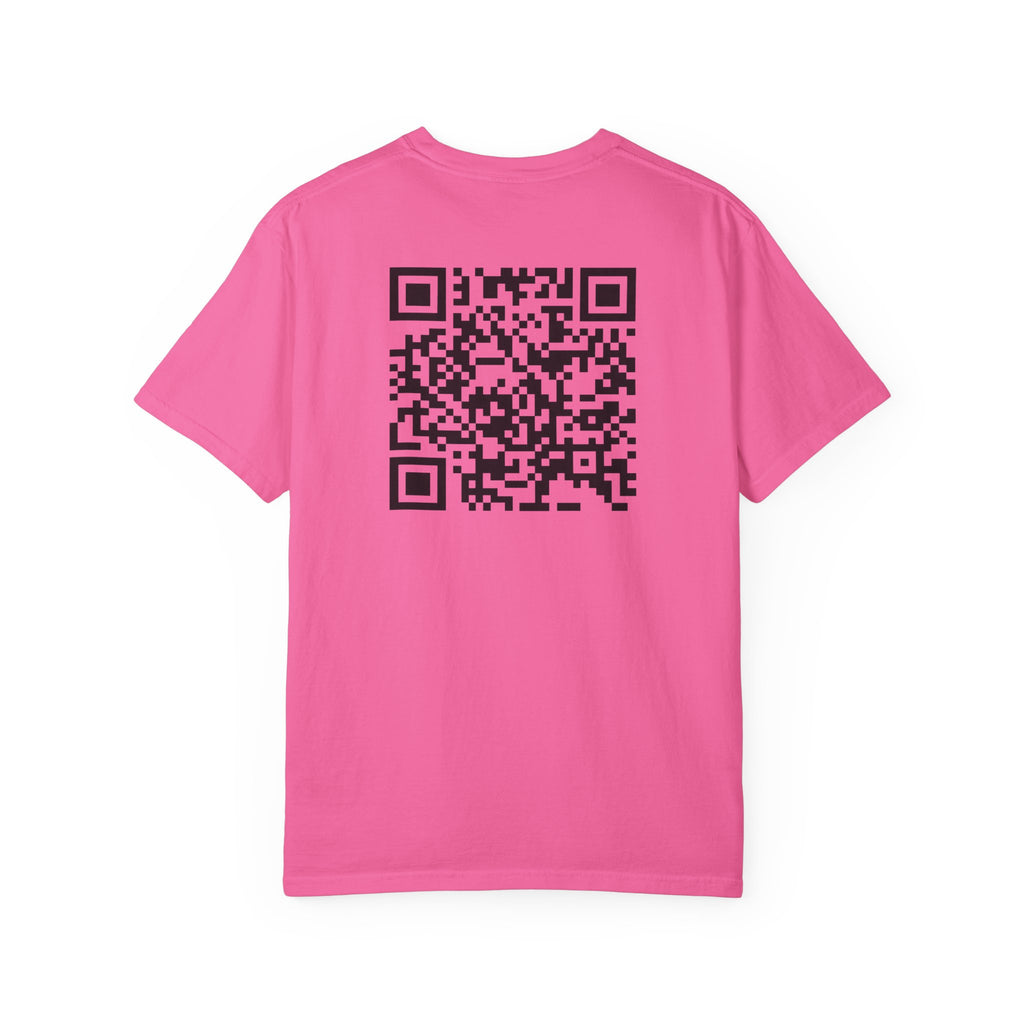 Aces & Anchor Black QR Code Unisex Garment-Dyed T-Shirt