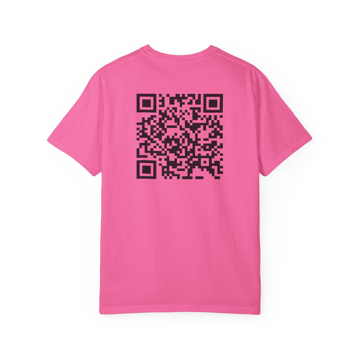Aces & Anchor Black QR Code Unisex Garment-Dyed T-Shirt