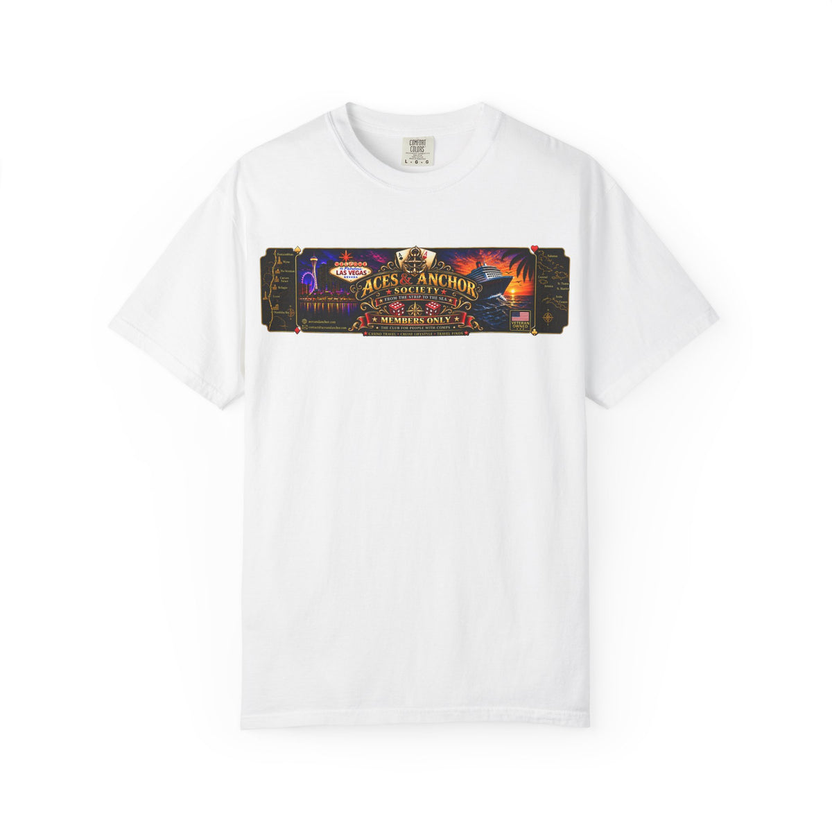 Aces & Anchor Society Logo Unisex Garment-Dyed T-shirt
