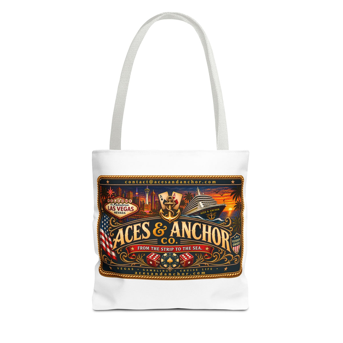 Aces & Anchor Co. Vintage Vegas Tote Bag