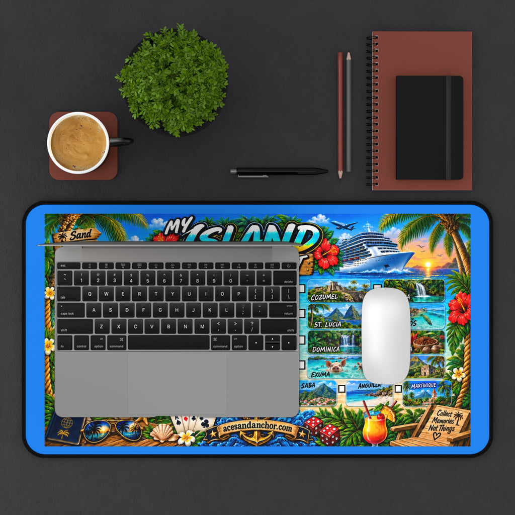 Caribbean Islands Bucket List Desk Mat product image 3