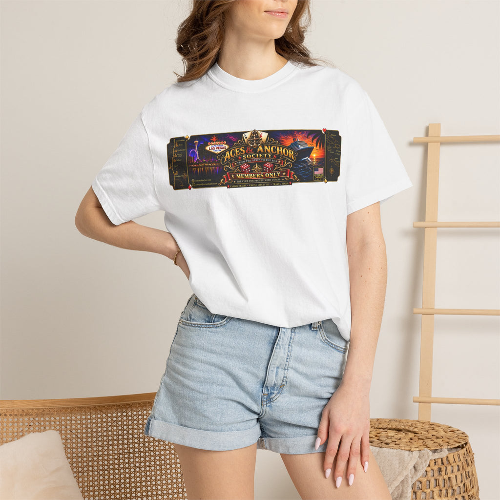 Aces & Anchor Society Logo Unisex Garment-Dyed T-shirt