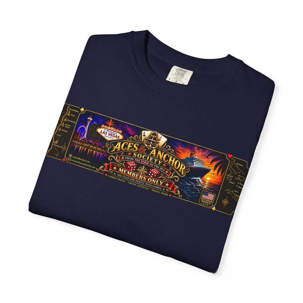 Aces & Anchor Society Logo Unisex Garment-Dyed T-shirt
