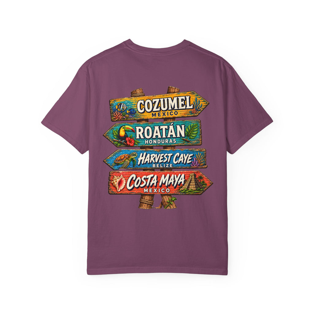 Western Caribbean List Unisex Garment-Dyed T-Shirt