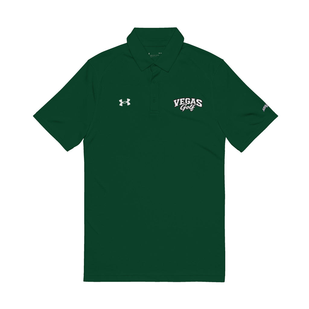 Vegas Golf Black Embroidered  Under Armour Polo — Classic Performance Golf Shirt