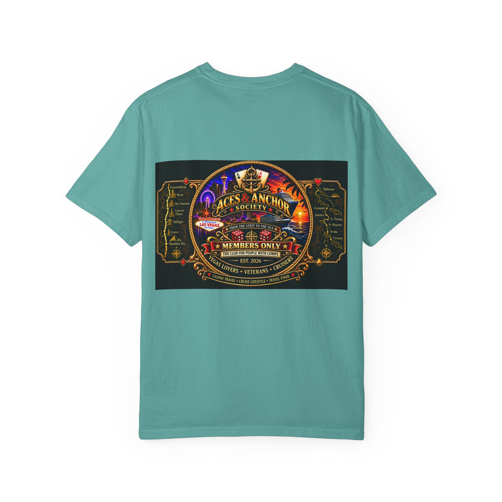 Aces & Anchor Society Logo Unisex Garment-Dyed T-shirt
