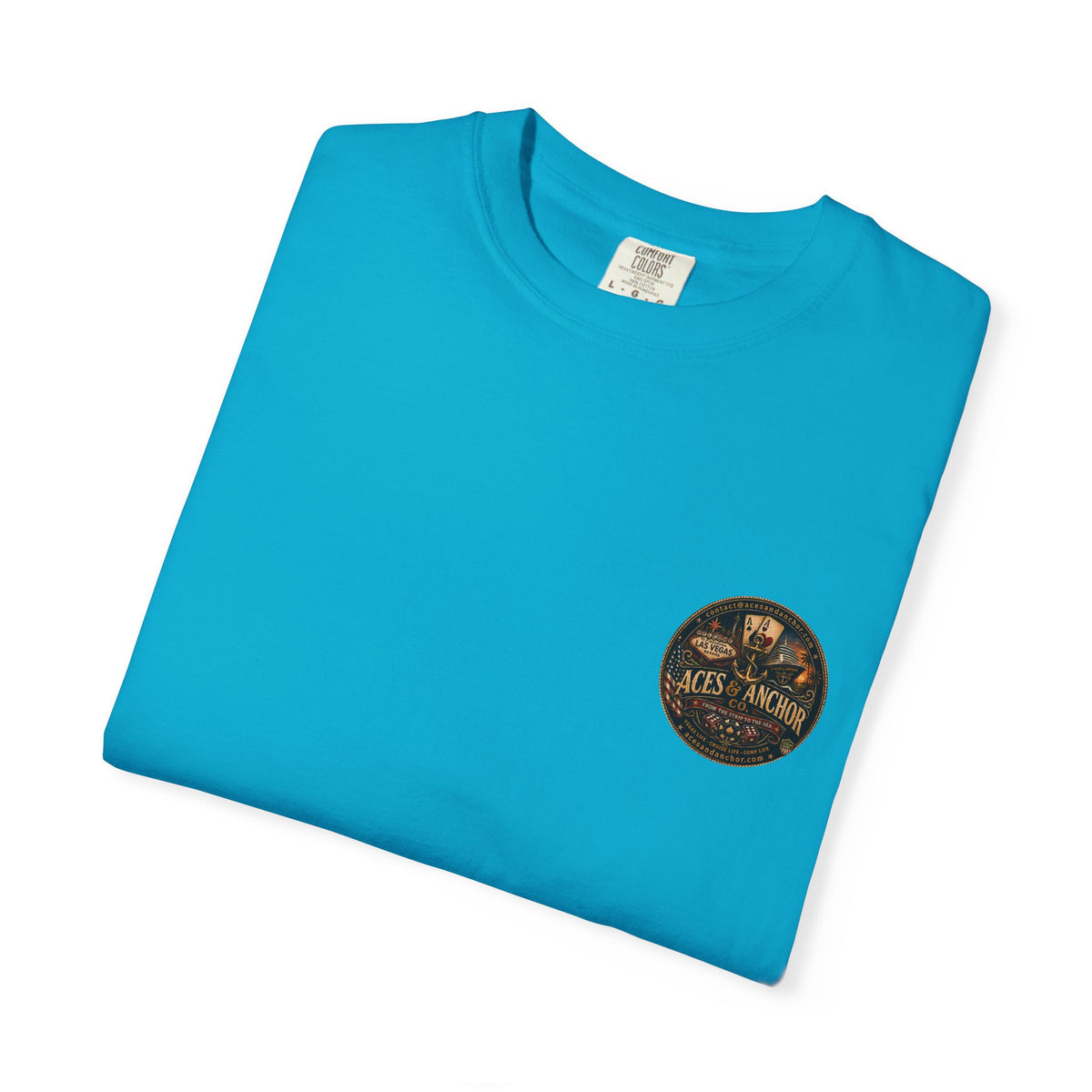 Aces & Anchor Black QR Code Unisex Garment-Dyed T-Shirt