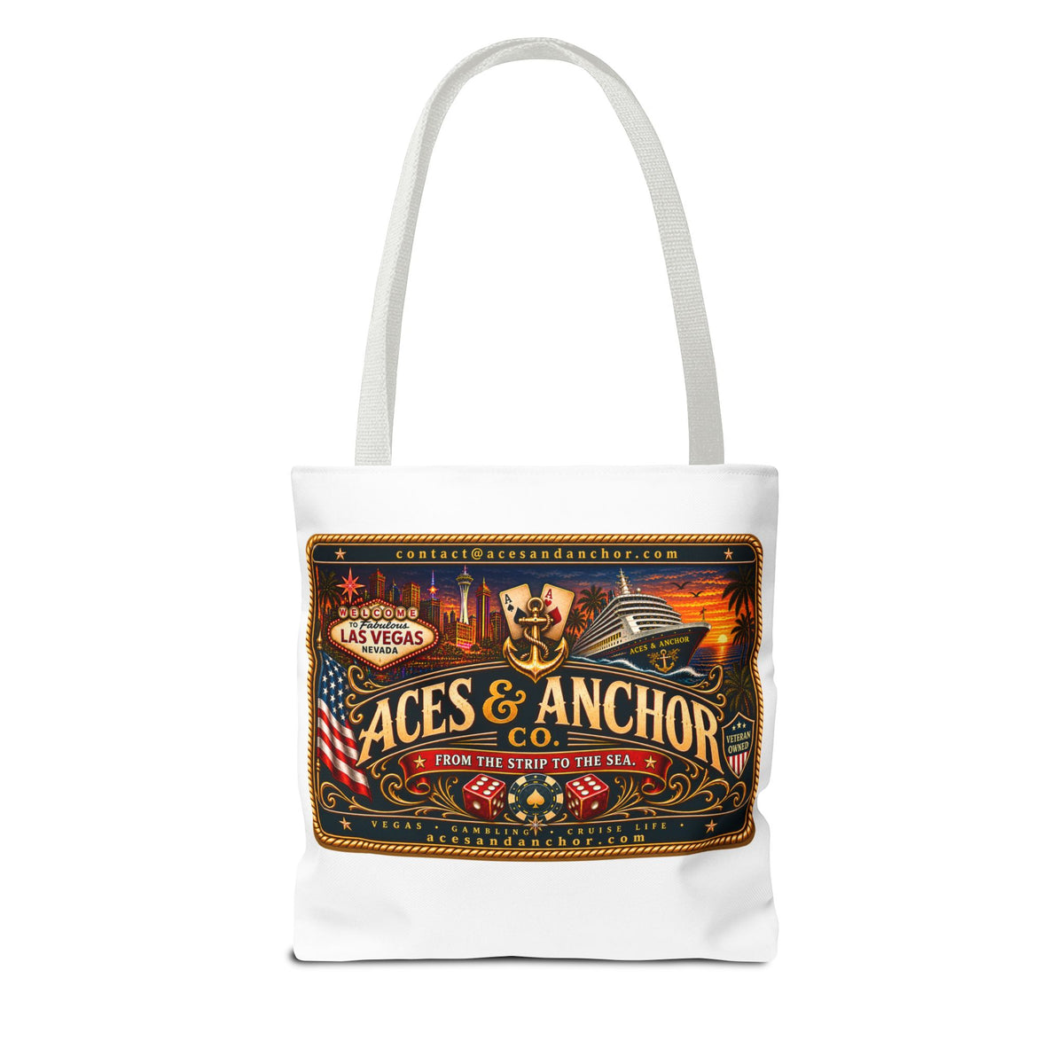 Aces & Anchor Co. Vintage Vegas Tote Bag