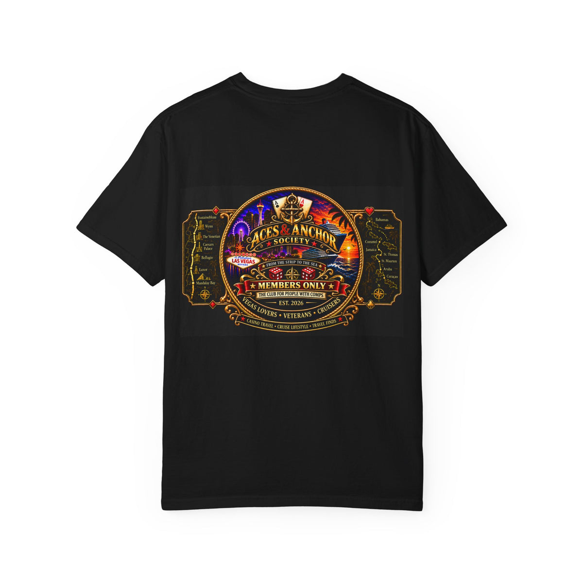 Aces & Anchor Society Logo Unisex Garment-Dyed T-shirt