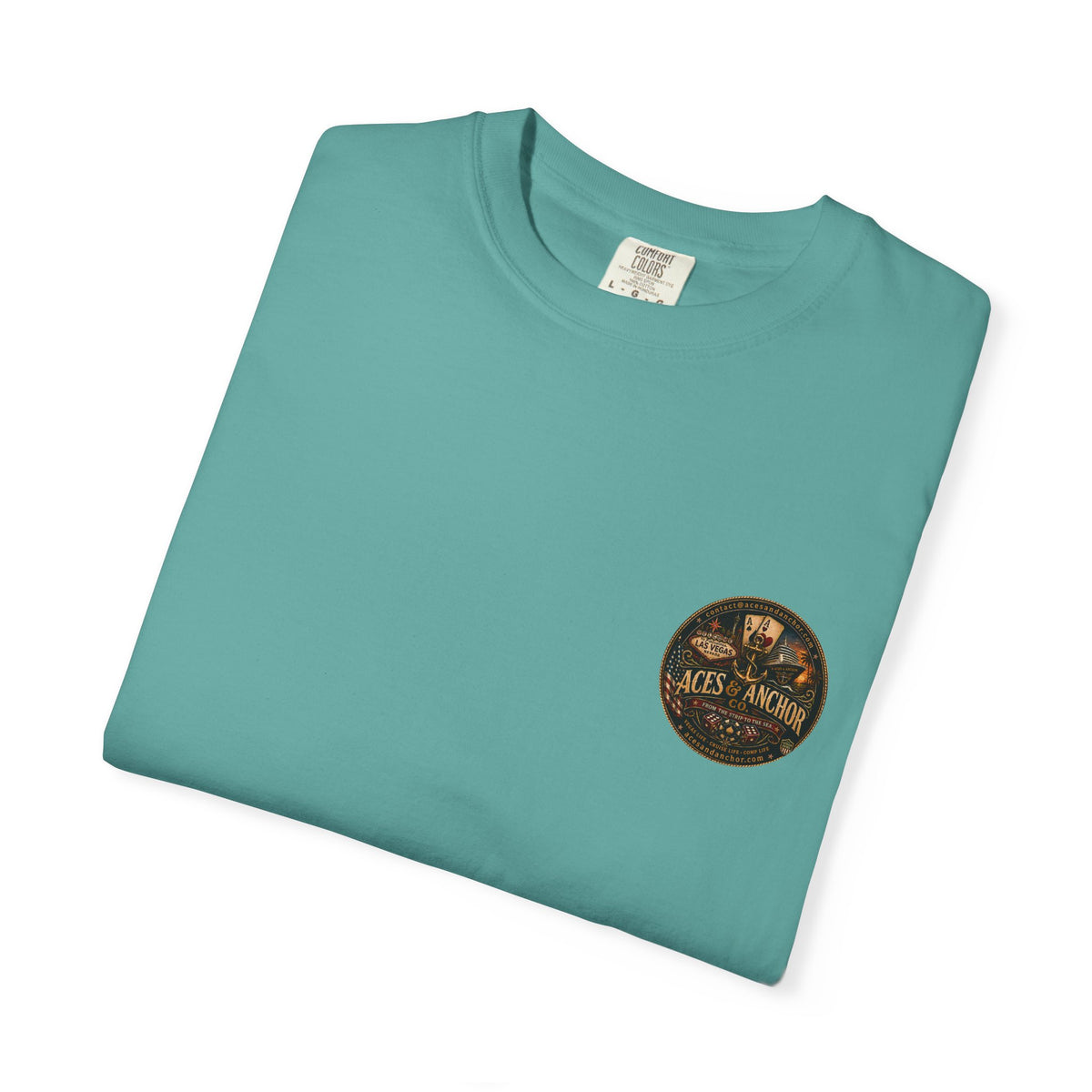 Aces & Anchor Black QR Code Unisex Garment-Dyed T-Shirt