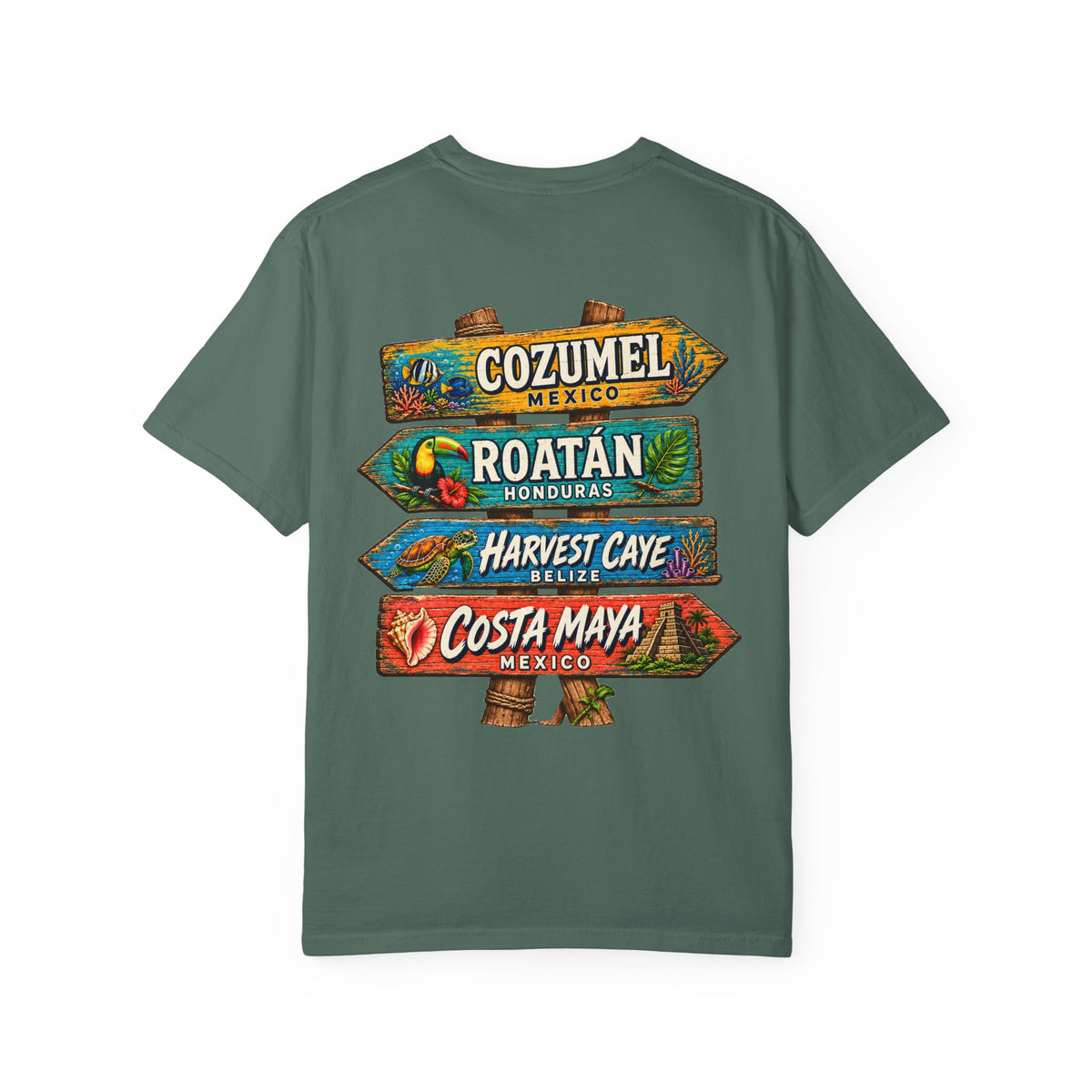 Western Caribbean List Unisex Garment-Dyed T-Shirt