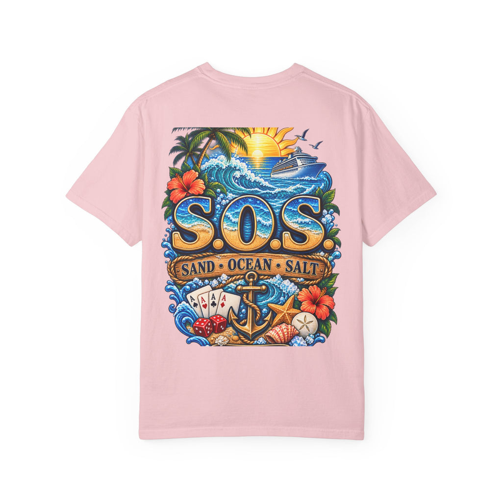S.O.S. SALT OCEAN SEA Unisex Garment-Dyed T-Shirt