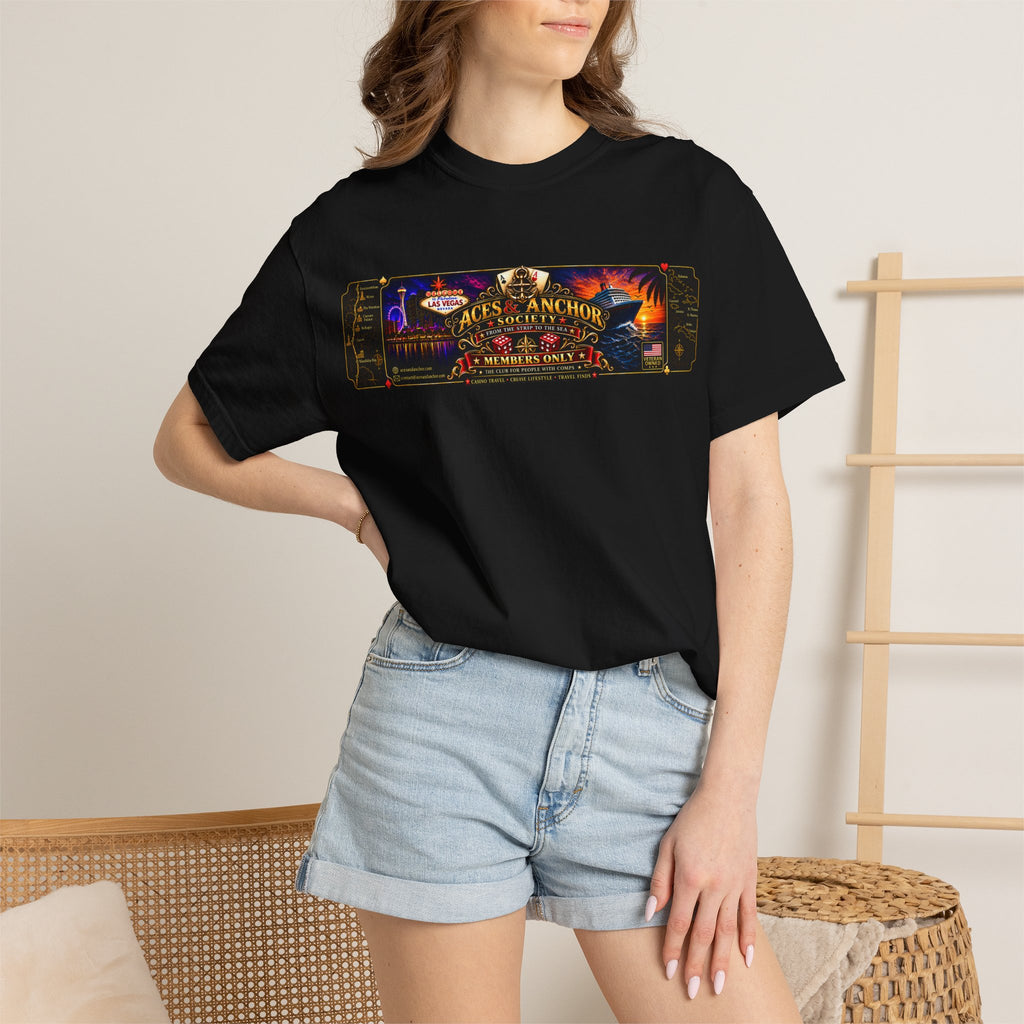 Aces & Anchor Society Logo Unisex Garment-Dyed T-shirt