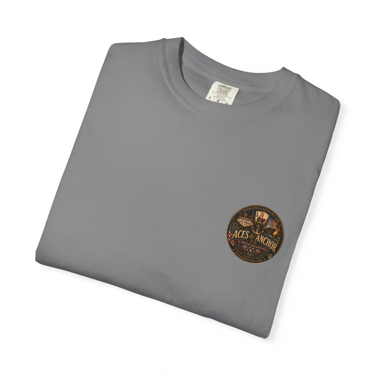 Aces & Anchor Black QR Code Unisex Garment-Dyed T-Shirt