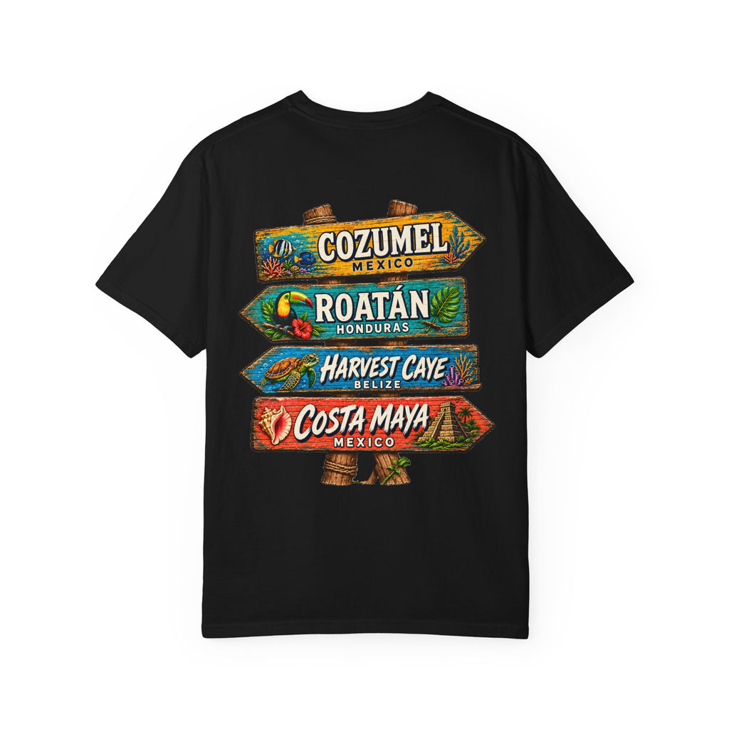 Western Caribbean List Unisex Garment-Dyed T-Shirt