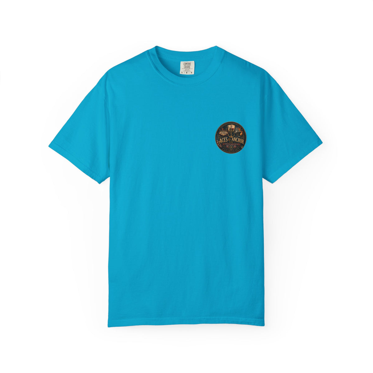 Aces & Anchor Black QR Code Unisex Garment-Dyed T-Shirt