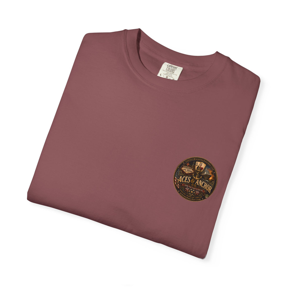 Aces & Anchor Black QR Code Unisex Garment-Dyed T-Shirt