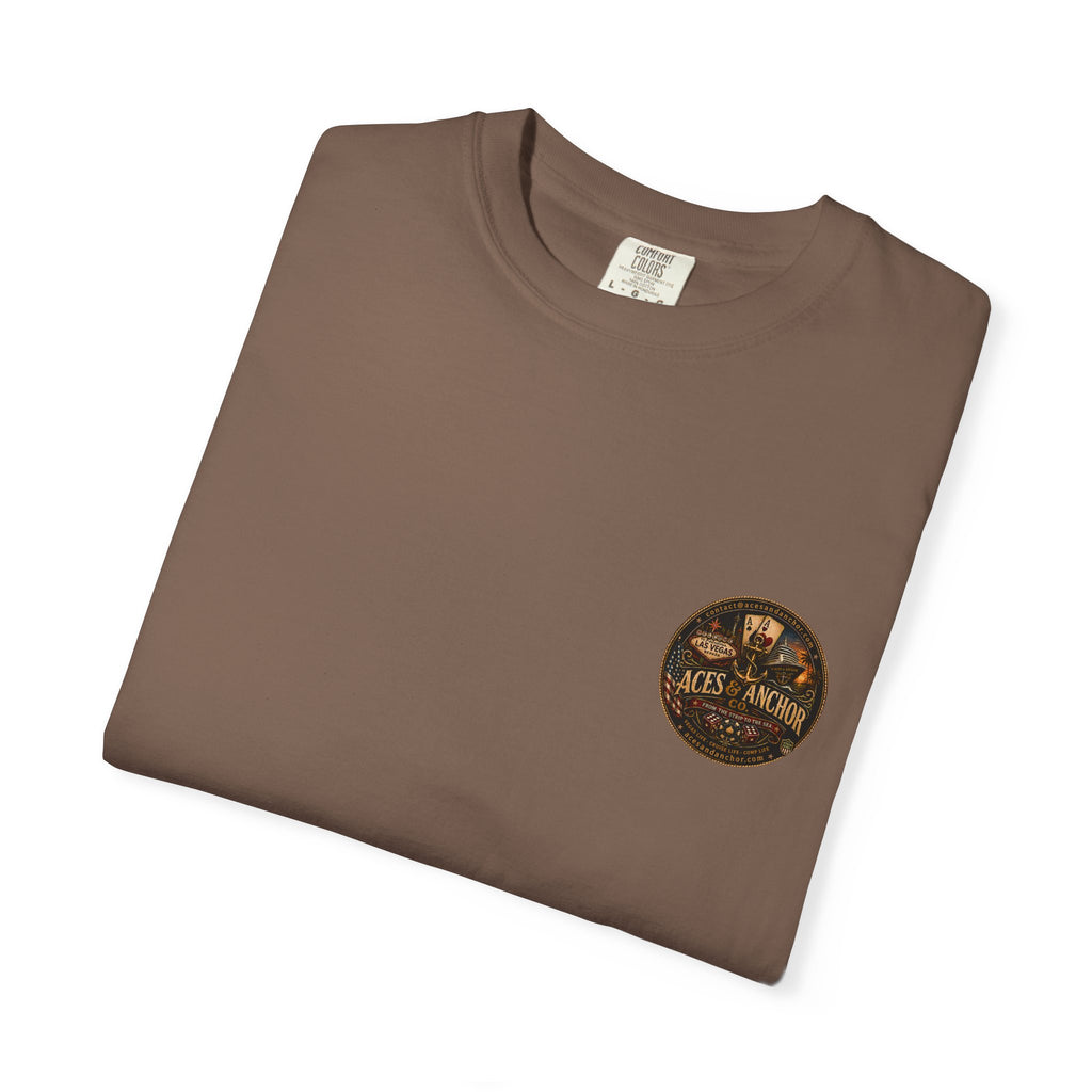 Aces & Anchor Black QR Code Unisex Garment-Dyed T-Shirt