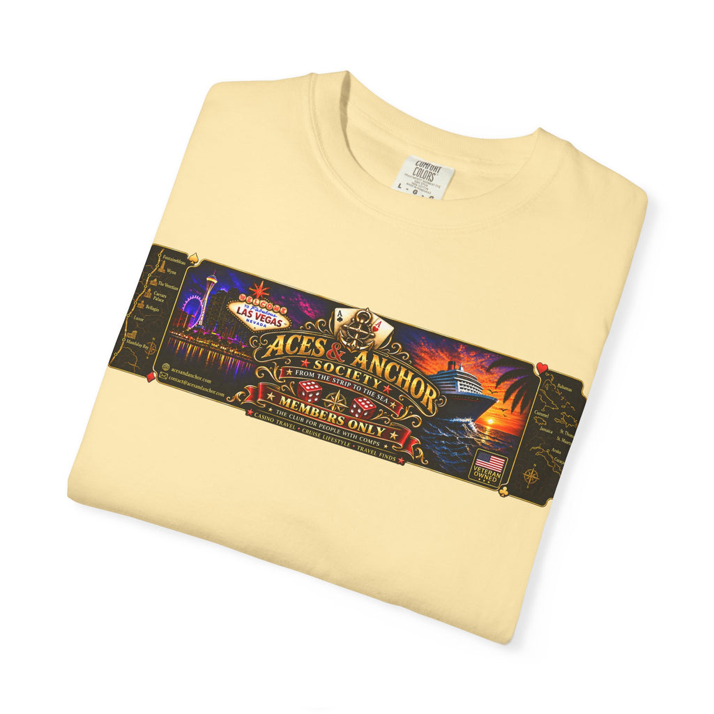Aces & Anchor Society Logo Unisex Garment-Dyed T-shirt