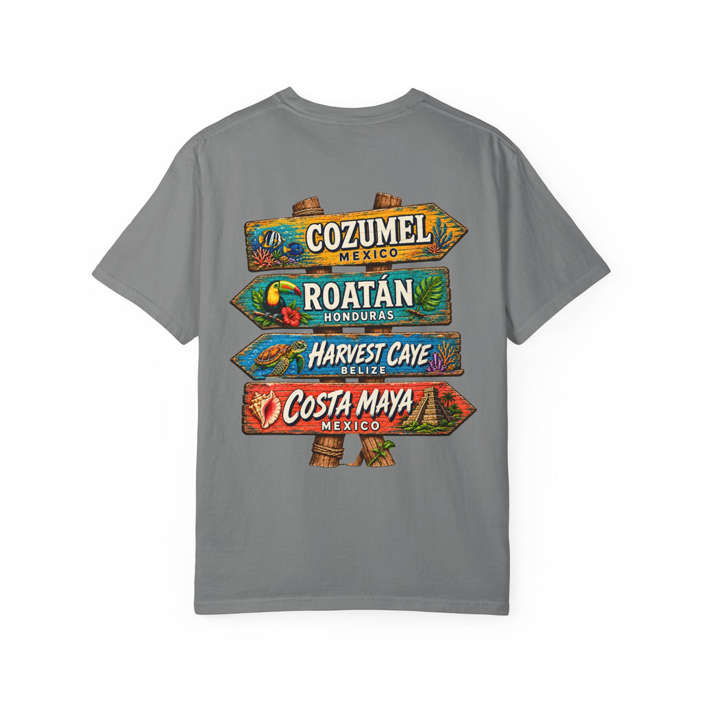 Western Caribbean List Unisex Garment-Dyed T-Shirt