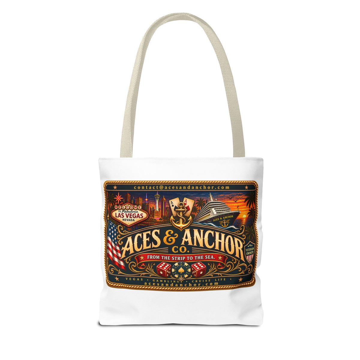 Aces & Anchor Co. Vintage Vegas Tote Bag
