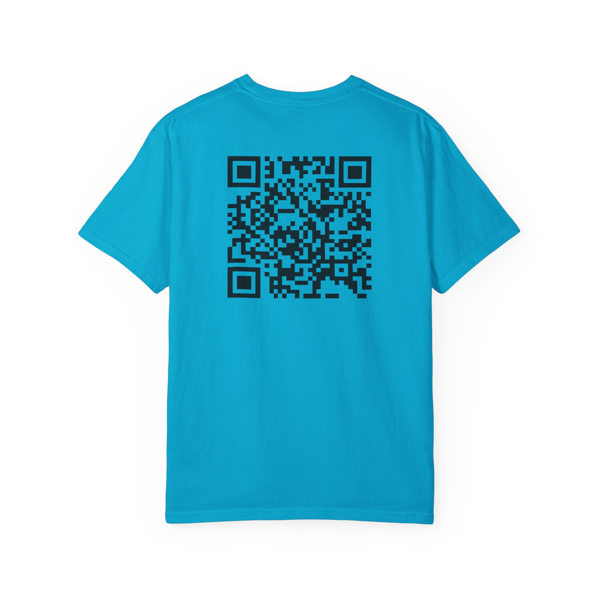 Aces & Anchor Black QR Code Unisex Garment-Dyed T-Shirt