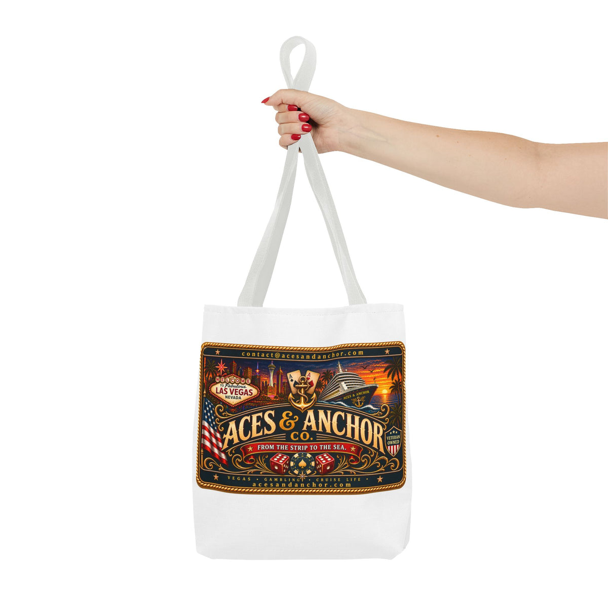 Aces & Anchor Co. Vintage Vegas Tote Bag