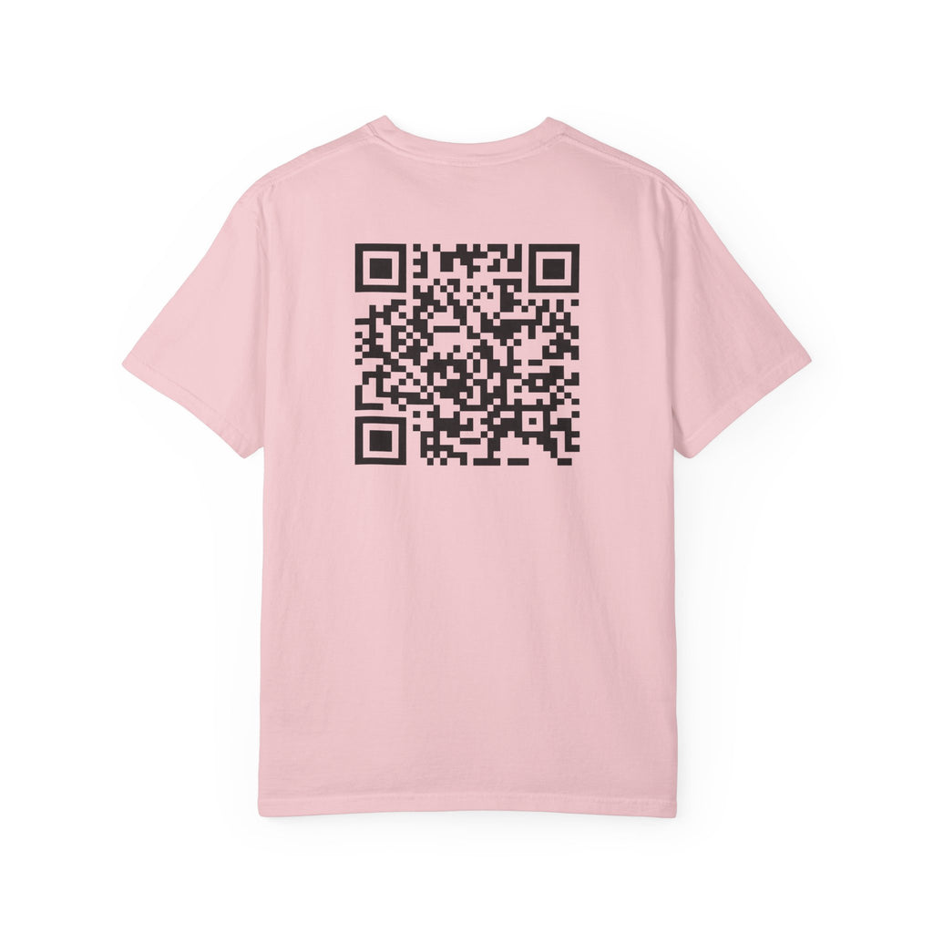 Aces & Anchor Black QR Code Unisex Garment-Dyed T-Shirt