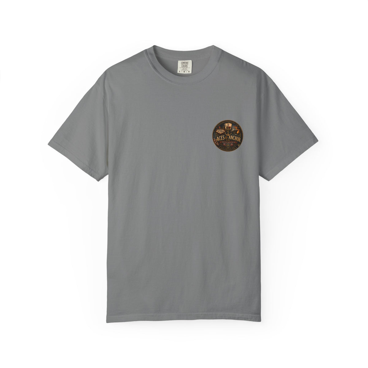 Aces & Anchor Black QR Code Unisex Garment-Dyed T-Shirt