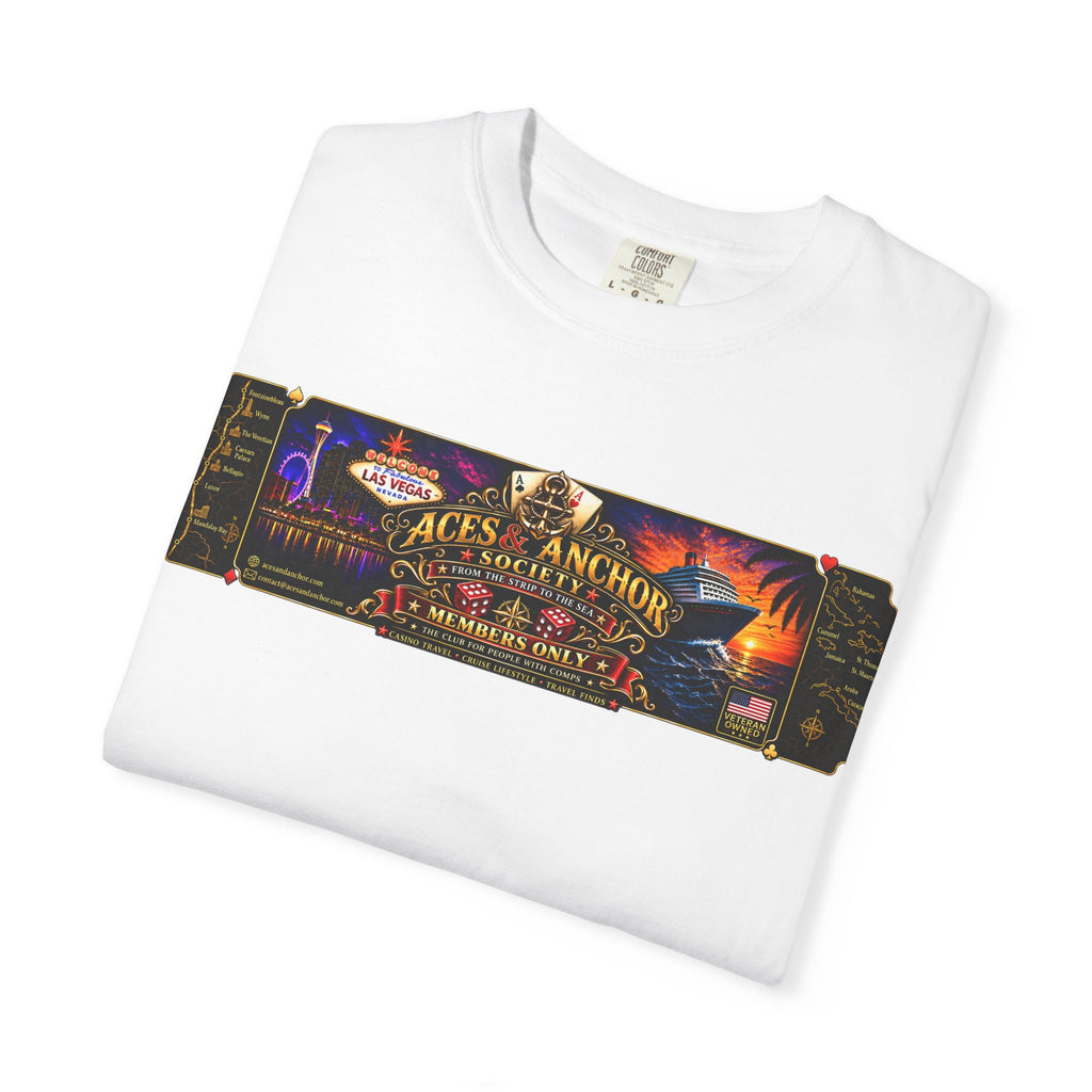Aces & Anchor Society Logo Unisex Garment-Dyed T-shirt