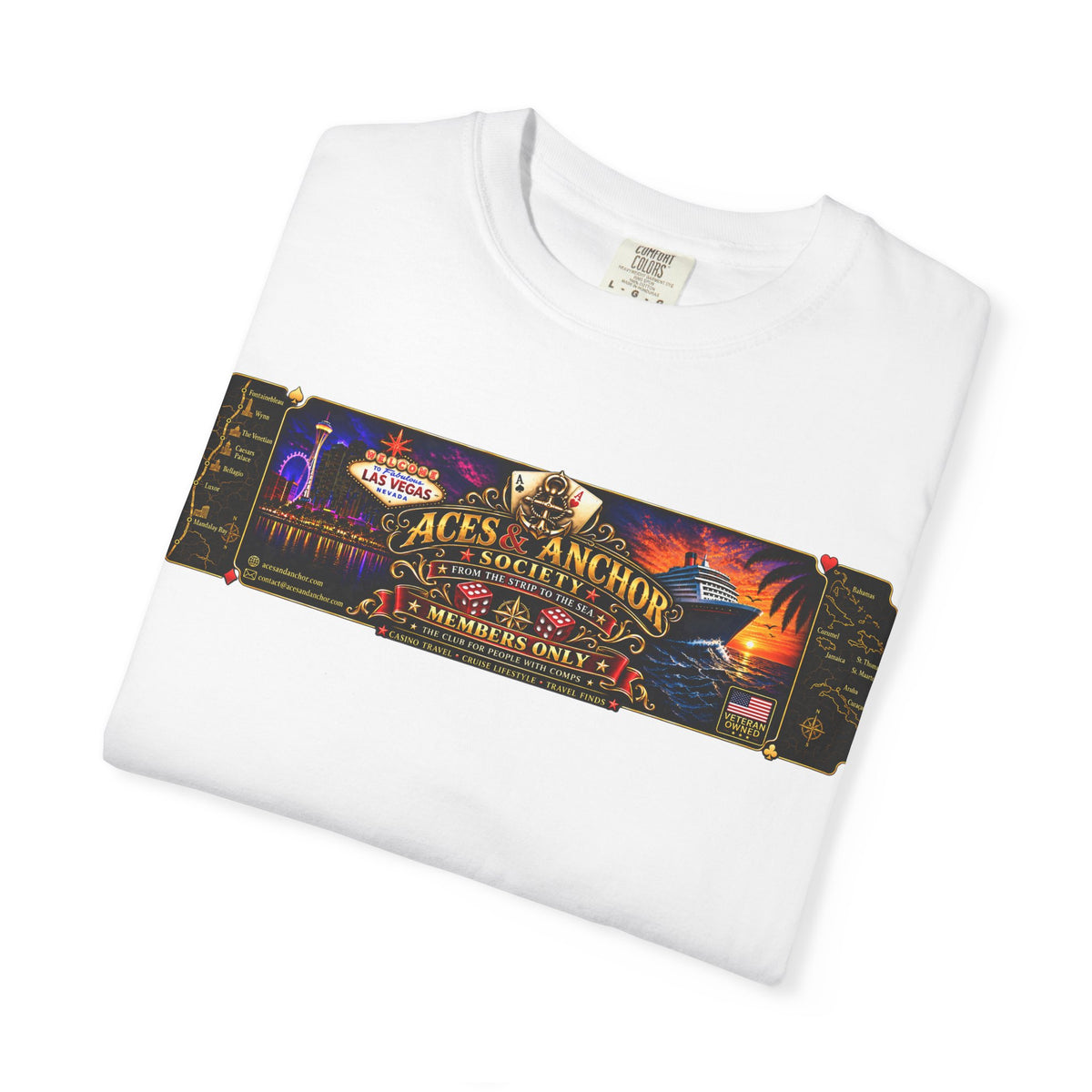 Aces & Anchor Society Logo Unisex Garment-Dyed T-shirt
