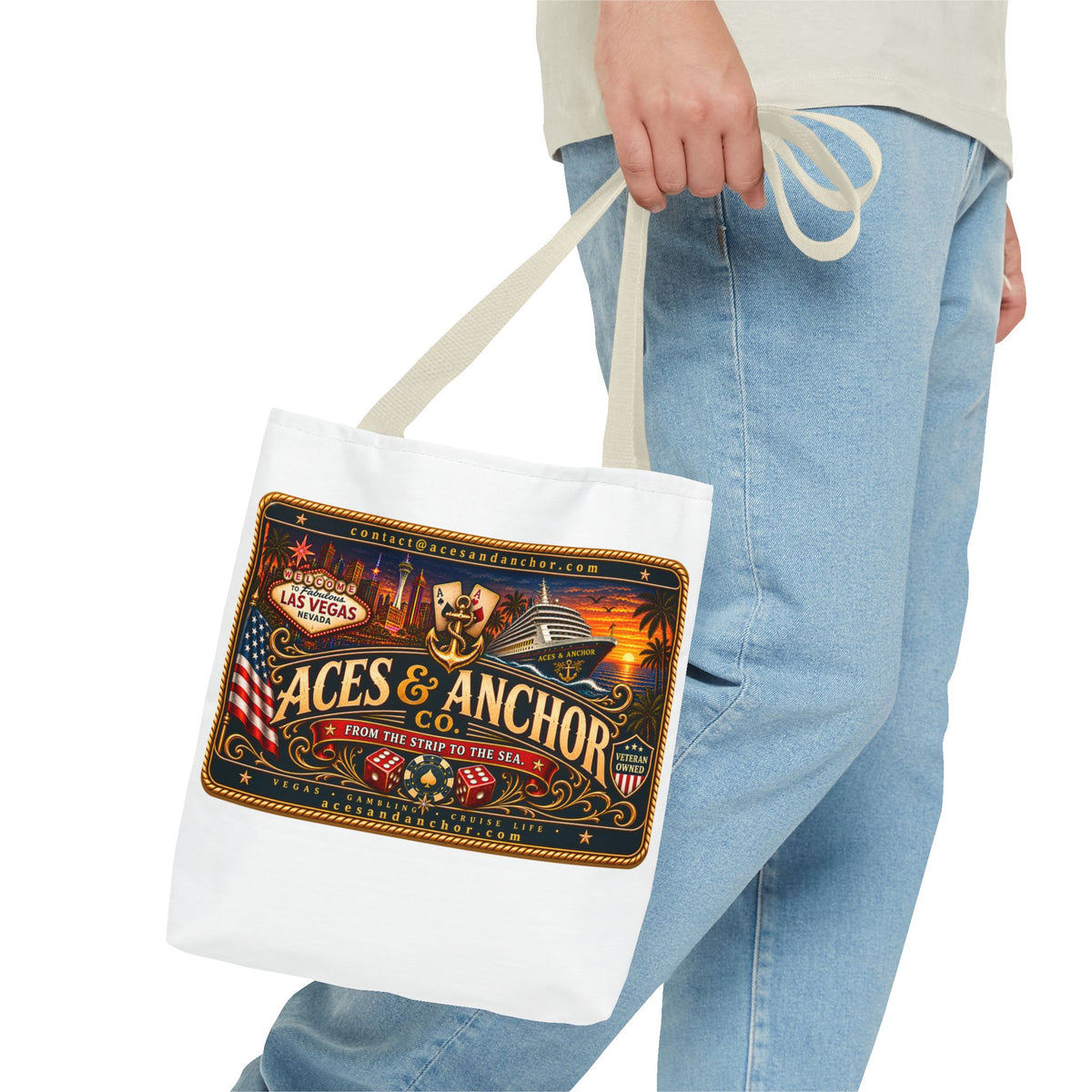 Aces & Anchor Co. Vintage Vegas Tote Bag