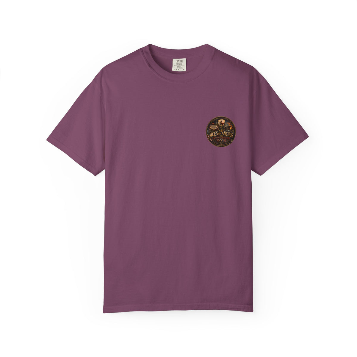 Aces & Anchor Black QR Code Unisex Garment-Dyed T-Shirt