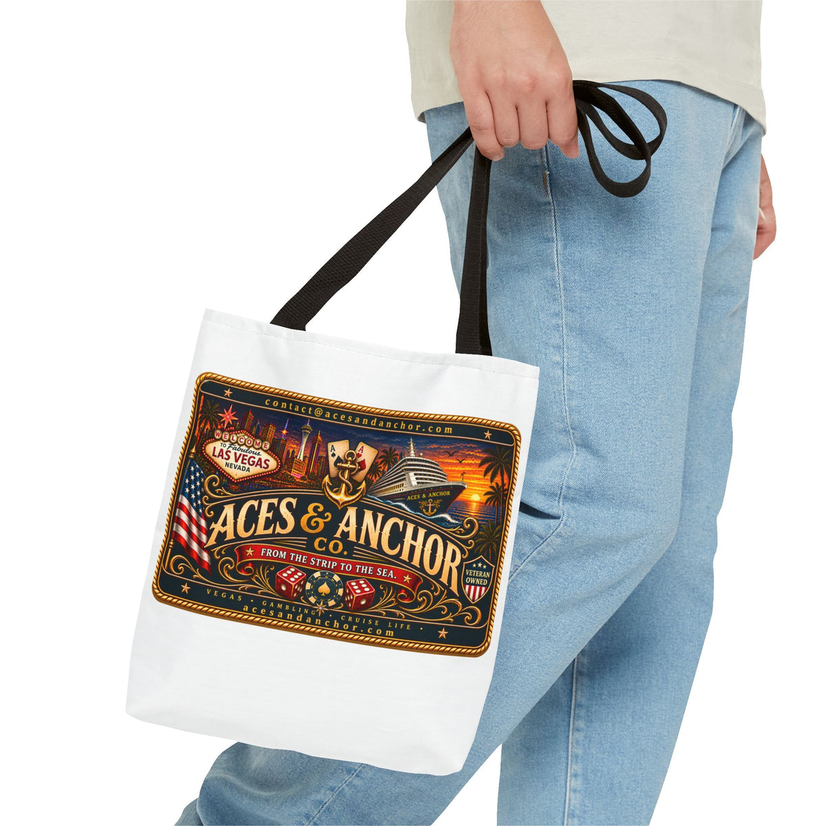 Aces & Anchor Co. Vintage Vegas Tote Bag