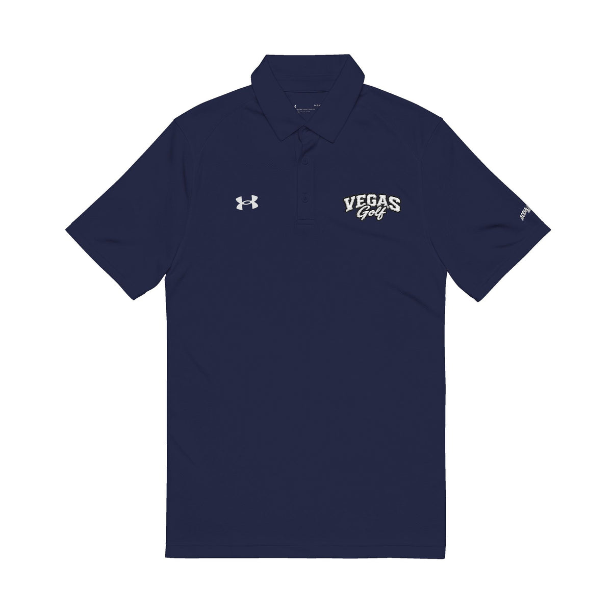 Vegas Golf Black Embroidered  Under Armour Polo — Classic Performance Golf Shirt