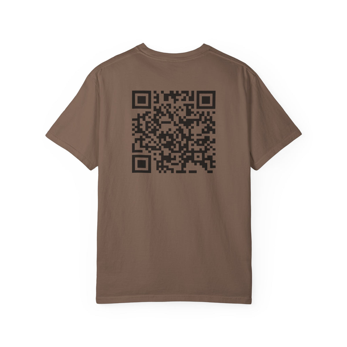 Aces & Anchor Black QR Code Unisex Garment-Dyed T-Shirt