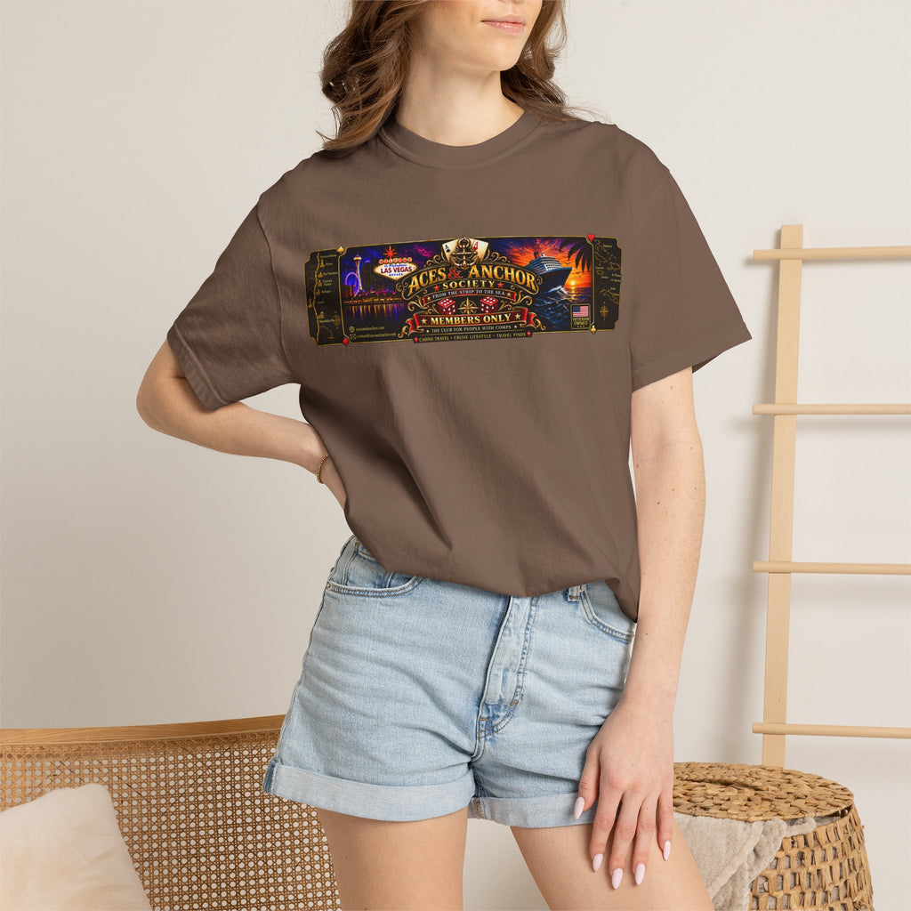 Aces & Anchor Society Logo Unisex Garment-Dyed T-shirt