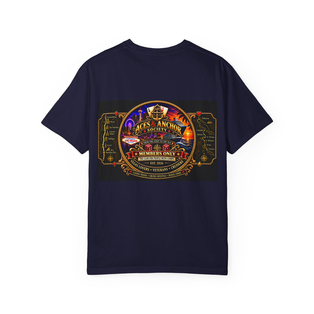 Aces & Anchor Society Logo Unisex Garment-Dyed T-shirt